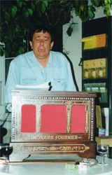 Patrick regales us with another wonderful French song accompanied by his reed music box during a magical evening at his small cafe in the Drome foothills